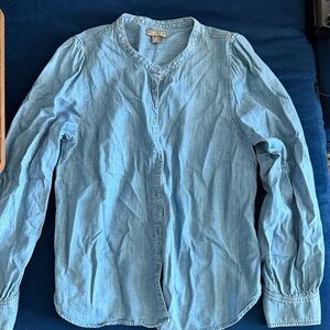 Light Blue Denim Button-Down Shirt